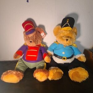 Hug & Luv plush teddy bear lot set of 2 soldier uniform with hat & jacket